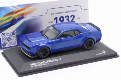 Solido DODGE CHALLENGER SRT DEMON V8 6.2L 2018 Electric Blue Pearl