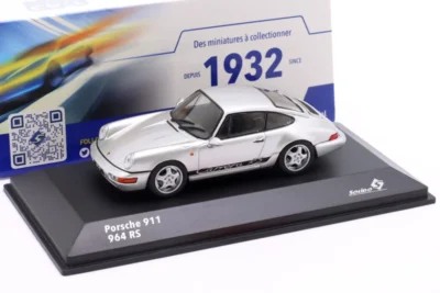 Solido PORSCHE 911 (964) RS 1994 Silver/Black Deco 1/43