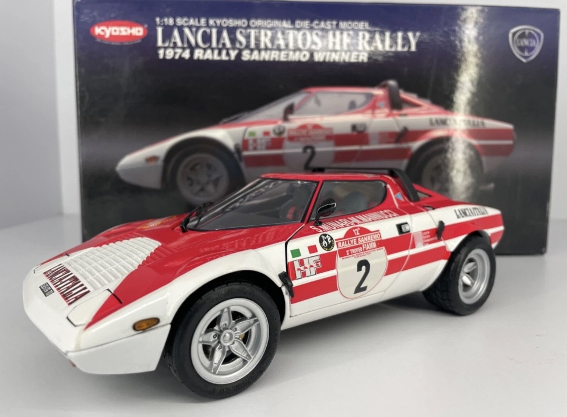 Kyosho Lancia Stratos HF Rally 1974 Sanremo 1/18