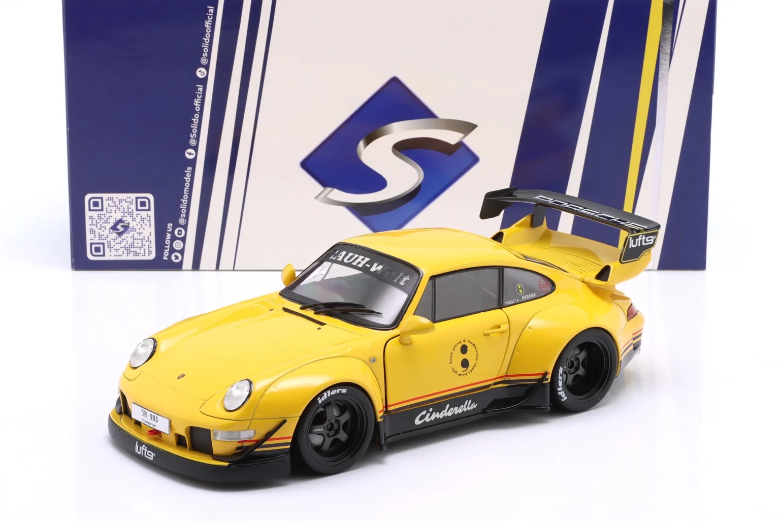 Solido PORSCHE 911 (993) RWB BODYKIT „CINDERELLA” 2020 Yellow 1/18