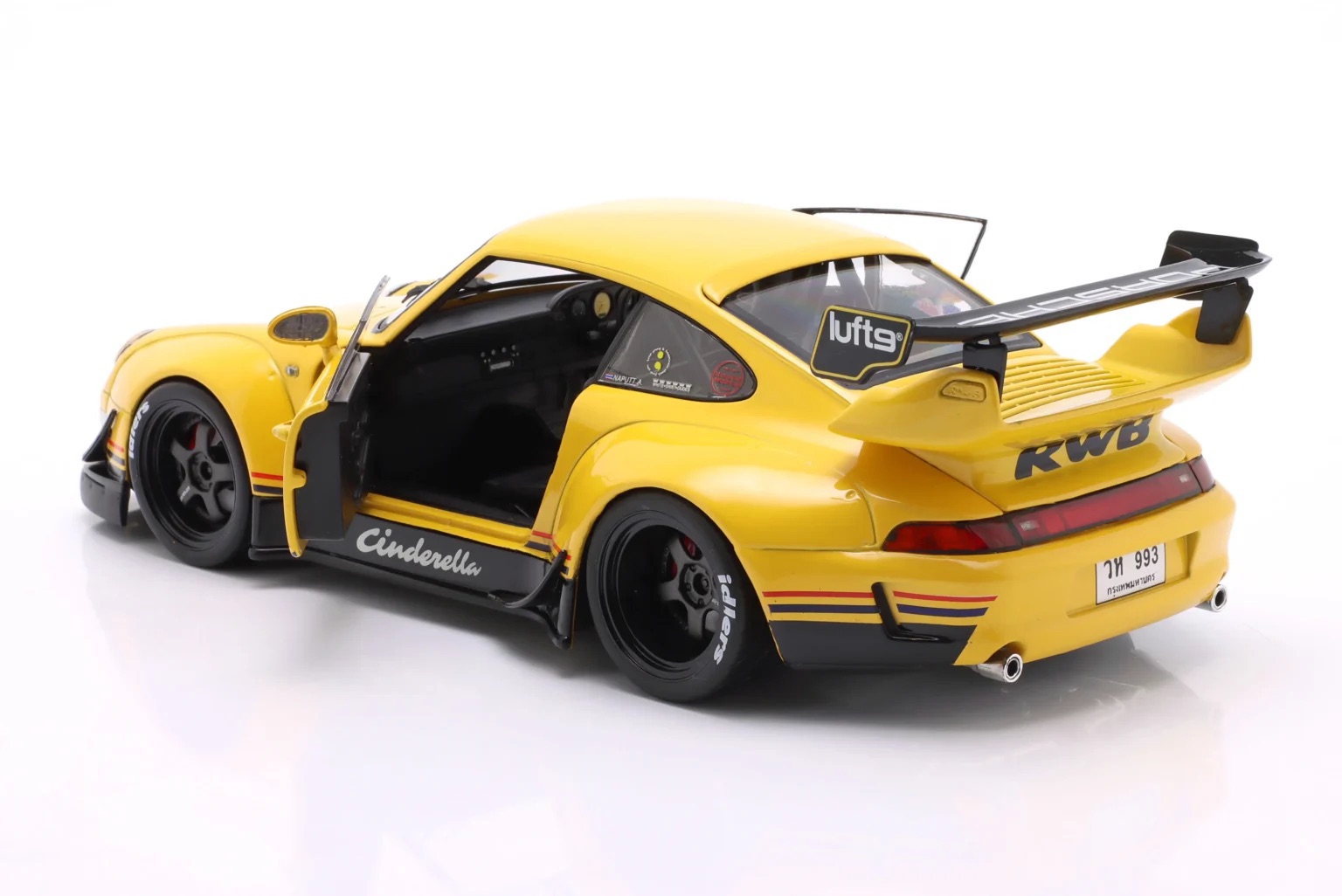 Solido PORSCHE 911 (993) RWB BODYKIT „CINDERELLA” 2020 Yellow 1/18 - obrazek 4