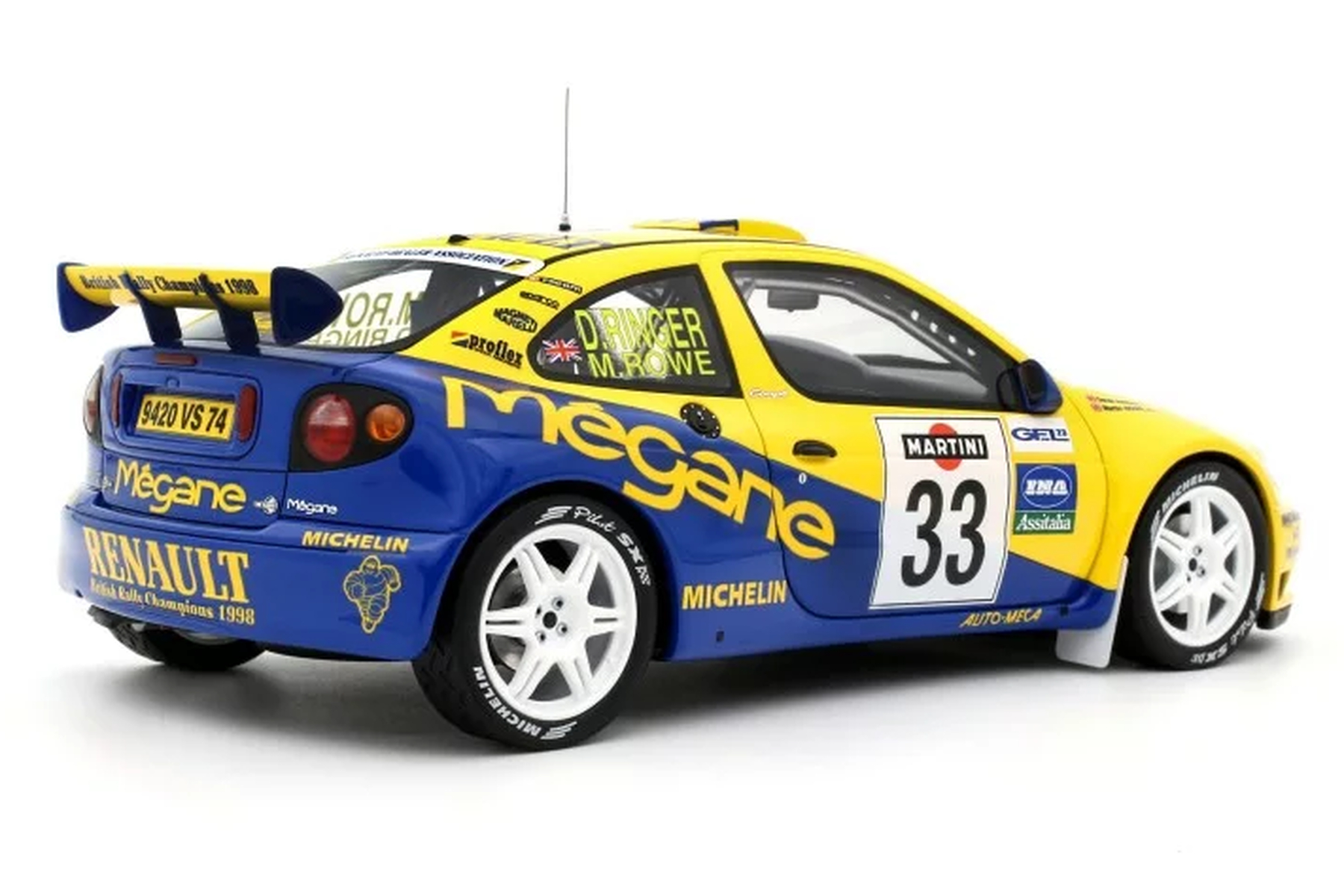 OTTO Renault Megane Maxi #33 British Rally Championship 1998 skala 1:18 - obrazek 2